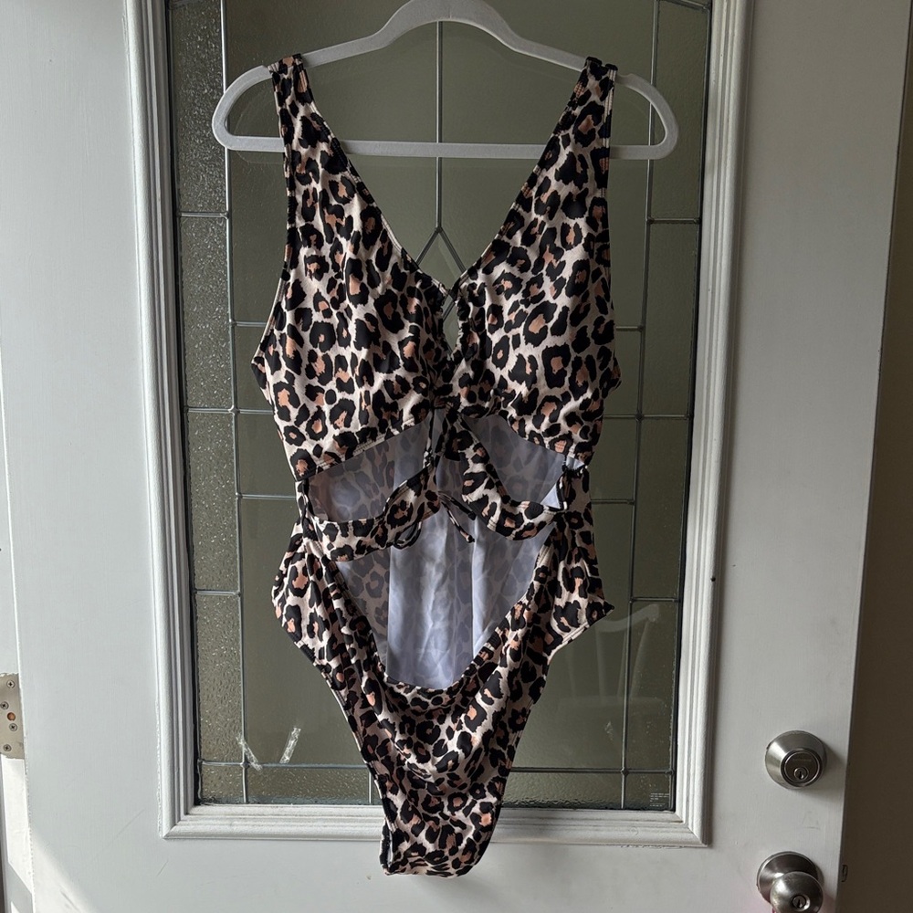 Leopard Print One Piece NWOT